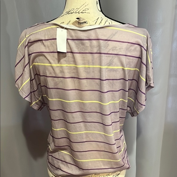 Decree Purple Striped Crop Top - Picture 2 of 2